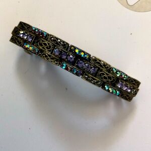 “New” Vintage Multi-Colored Gemstone Hair Clip